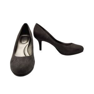 Kelly & Katie Black Suede 3" Pumps - Classic Heals – Size 9 - Charcoal gray